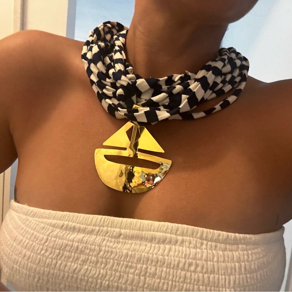 Boat necklace rare beach vacation neck wear simply beautiful light weight